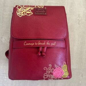 Loungefly beauty and the beast enchanted rose mini backpack